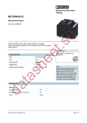 2838937 datasheet  